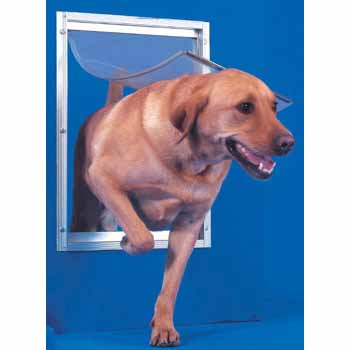 Ideal Pet Door Original White Large (PPDL) dog kennel
