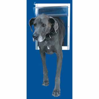 Ideal Pet Door Original White Large (PPDL) dog kennel