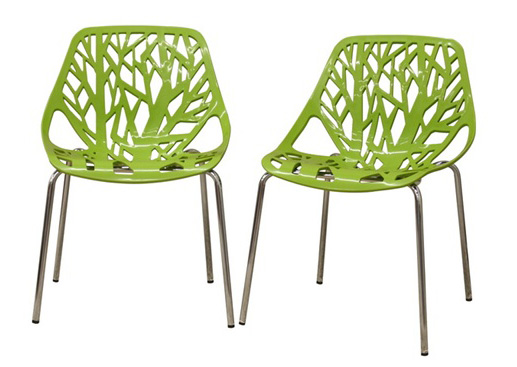 Wholesale Interiors Wholesale Interiors DC-451-Green Birch Sapling Green Plastic Modern Dining Chair