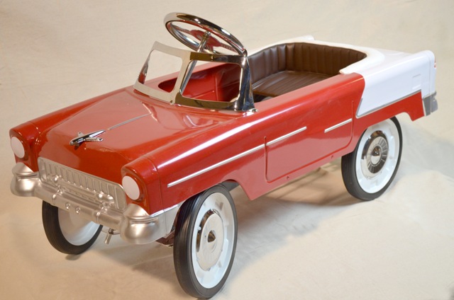 55 Classic Convertible Pedal Car: Red/Beige 55R