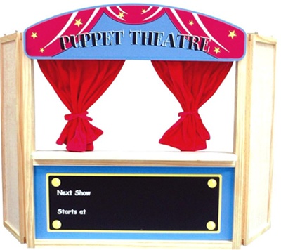 Maxim 52079 Table Top Wooden Puppet Theatre