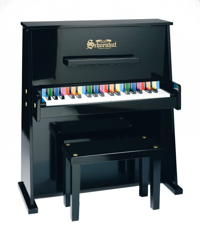 Schoenhut 37 Key Day Care Durable Upright Piano - Black 3798B