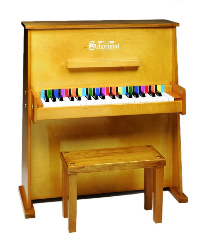 Schoenhut 37 Key Day Care Durable Upright Piano - Oak 3798O