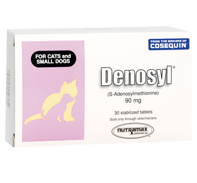 Nutramax Laboratories Denosyl For Cats and Small Dogs 90 mg (30 Tablets)